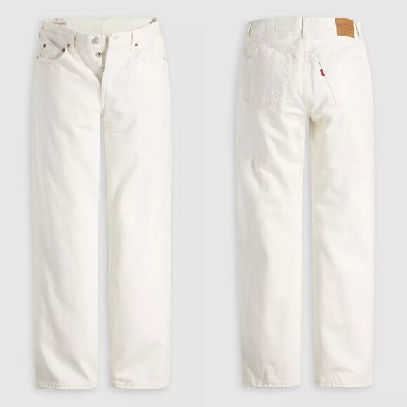 Levi’s 501 90s Denim Straight Leg Jeans in Ecru Off White Size 29 - Picture 3 of 11